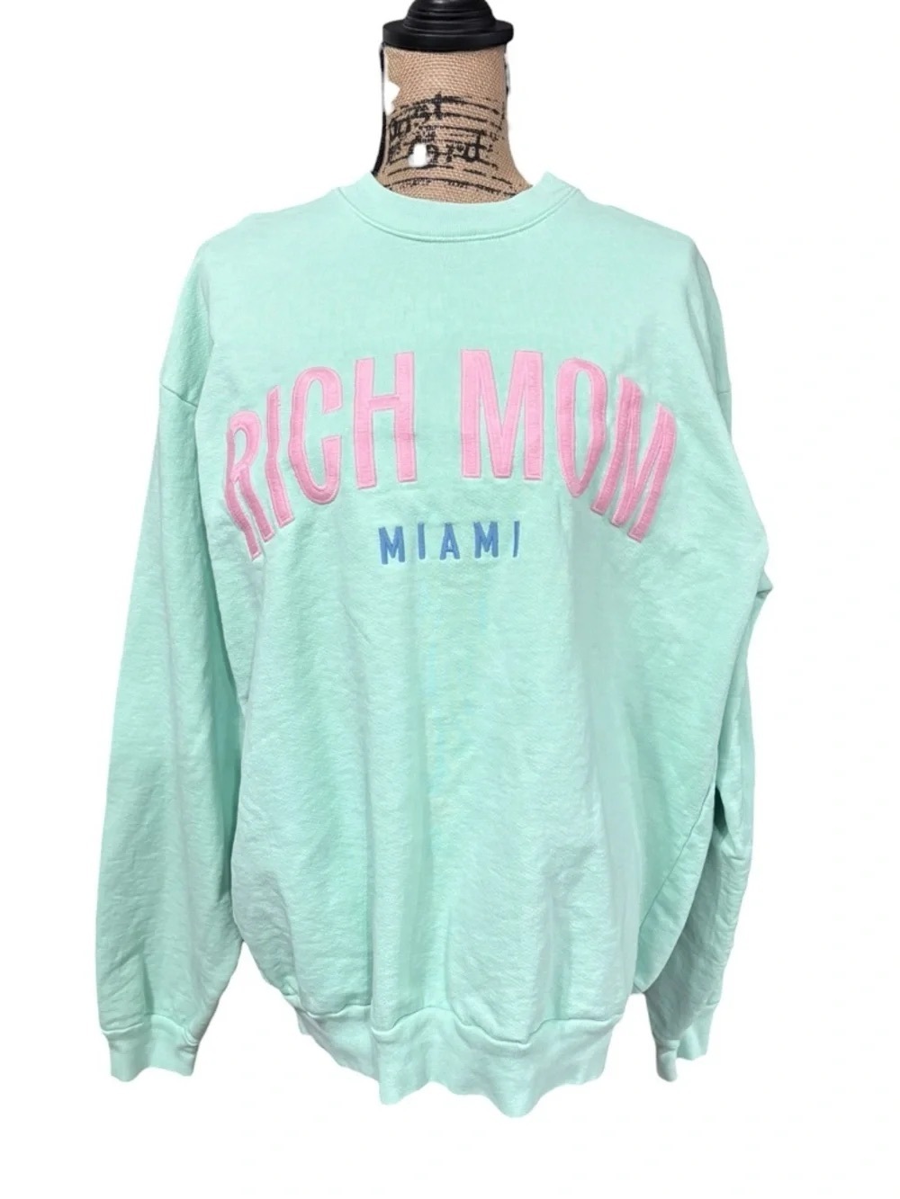 Rich Mom Miami Mint Crewneck Sweatshirt